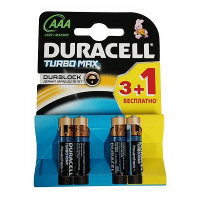 LR03 Duracell TURBOMAX 3+1 ПРОМО