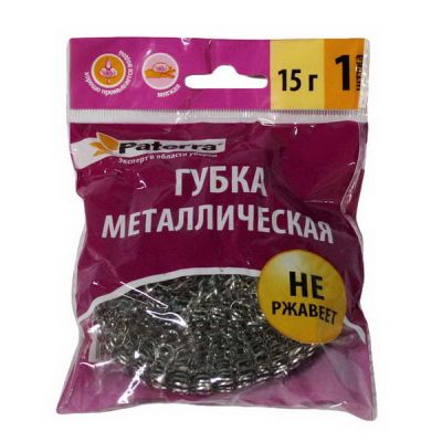 Губка металлическая PATERRA 1шт