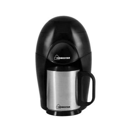 Кофеварка HOMESTAR HS-2009 350Вт черная 1 чашка