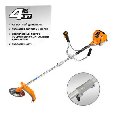 Триммер бензиновый CARVER 4т GBC-31FS(разъемн, ранец, диск 40зуб, 1000/1,4)