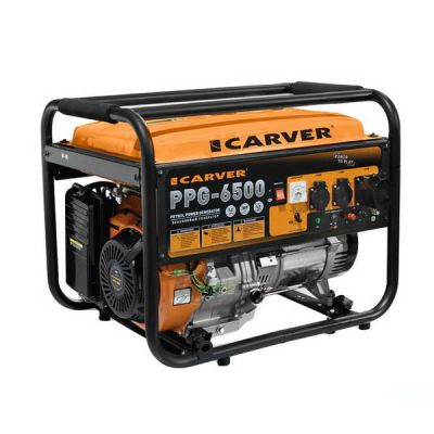 Генератор CARVER PPG-6500 (LT-188E 5-5,5кВт, 220В, бак 25л, обмотка медь)