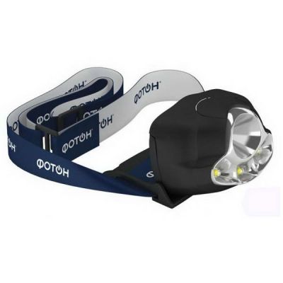 Фонарь Фотон налобный SH-900 (1W 3*R3 в комплекте) черный