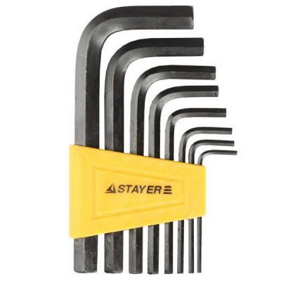 Ключи шестигранные набор STAYER STANDARD 8шт 2-10мм