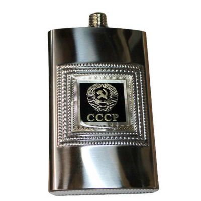 Фляжка 10 oz 300мл, нерж, герб 048303