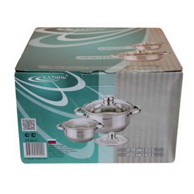 Кастрюли набор 2пр Гретта (КТ04-F) (2,2л 4,2л)