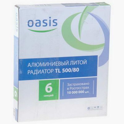 Радиатор алюминиевый 6 секций Оазис 500/80