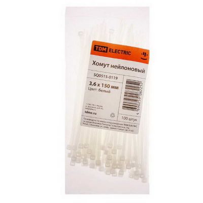 Хомут нейлоновый TDM 3,6*150 (100шт) SQ0515-0119