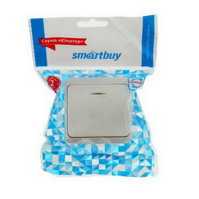 Выключатель О/У Smartbuy Юпитер SBE-03w-10-SW1-1 с индикацией с изол пласт