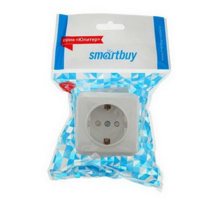 Розетка О/У с з/к Smartbuy Юпитер SBE-03w-16-S1-Z-c 