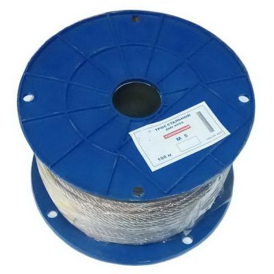 Трос без оплётки d5мм (100м)