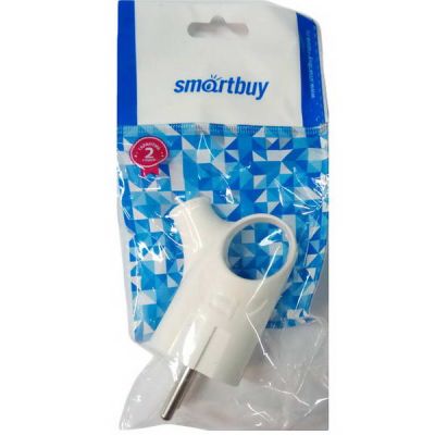Вилка з/к 16А 250В белая Smartbuy SBE-16-P03-w