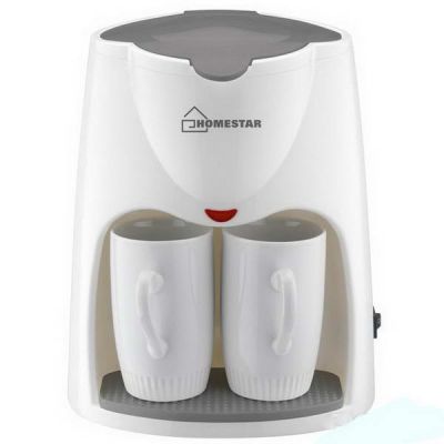 Кофеварка HOMESTAR HS-2020 500Вт черная 2 чашки