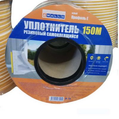 Уплотнитель E белый 4*9мм (150м) URK150E