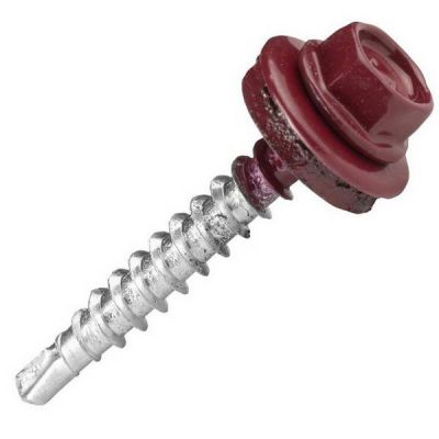 Саморез кровельный 4,8*35 (250шт) винно-красные RAL3005