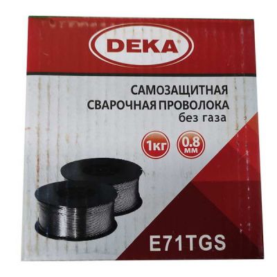 Проволока сварочная порошковая DEKA E71TGSФ 0.8мм 1кг