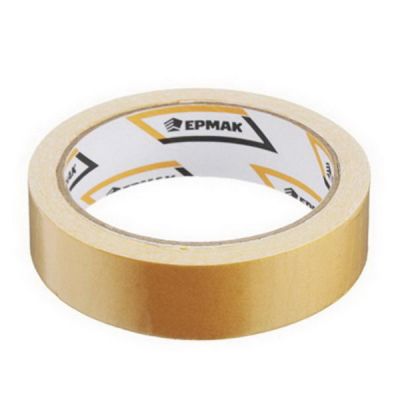 Скотч двусторонний Ермак 25х10м (ткань осн, инд упаковка)