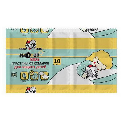Пластины Nadzor от комаров 10 шт детские DET005G