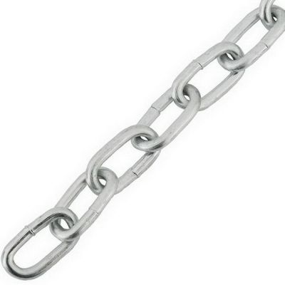 Цепь сварная короткозвенная d3мм DIN766 (1м) цинк