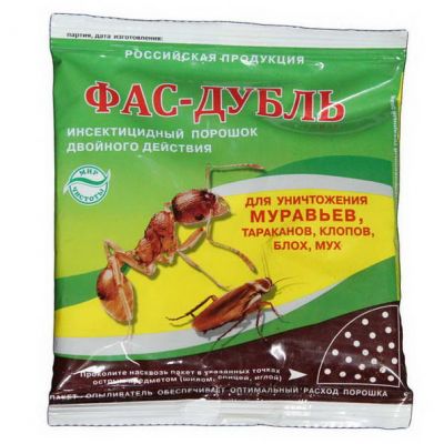 От вредителей Фас-дубль 125г от тараканов,муравьев, клопов и др