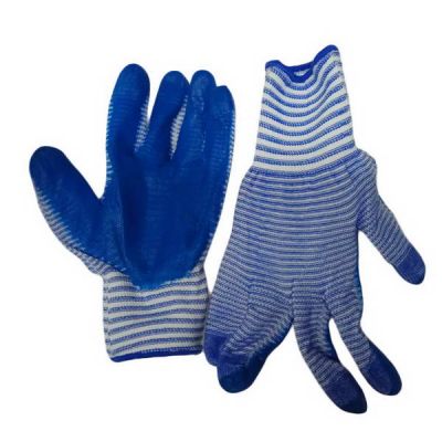 Перчатки нейлоновые обрезиненные Макси синие