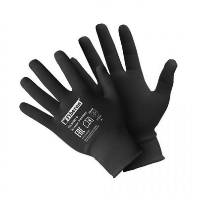 Перчатки полиэстер Для сборочных работ ДЕКОР 9(L) черные