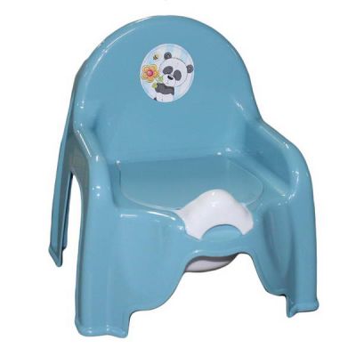 Горшок детский стул Туалетный голубой ПАНДА (2596_М)